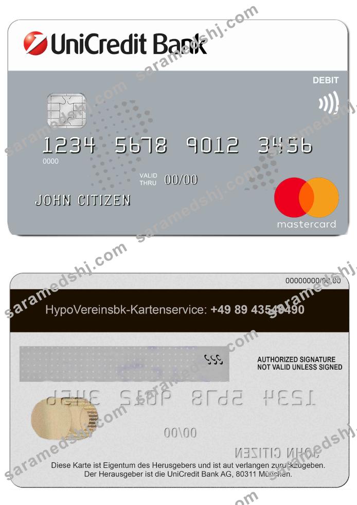 Germany UniCredit Bank MasterCard Credit Card